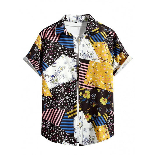 Men's Casual Short Sleeve Loose Beach Shirt