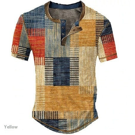 Men's Clothing Graphic Plaid Color Block