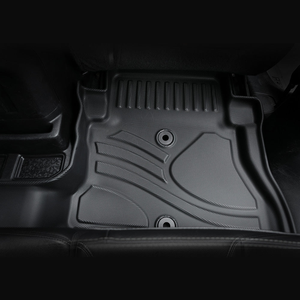 MKR Non-Slip Durable TPE ECO Car Floor Mat Compatible With Jeep Wrangler JL 4xe Not For 2 Door And JL Unlimited Models 2021-2024 3 PCS