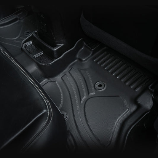 MKR Non-Slip Durable TPE ECO Car Floor Mat Compatible With Jeep Wrangler JL 4xe Not For 2 Door And JL Unlimited Models 2021-2024 3 PCS