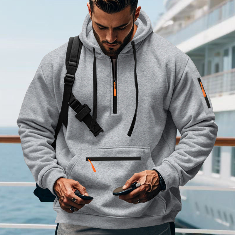 Casual Men’s Sports Cargo Coat – Regular Sleeve