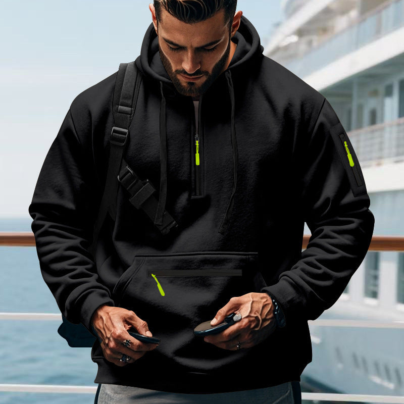 Casual Men’s Sports Cargo Coat – Regular Sleeve