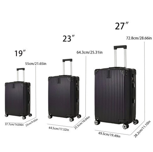 3 - Piece Hard Shell Luggage Set – 4 Wheels & Lock - SMARTMARTNZ