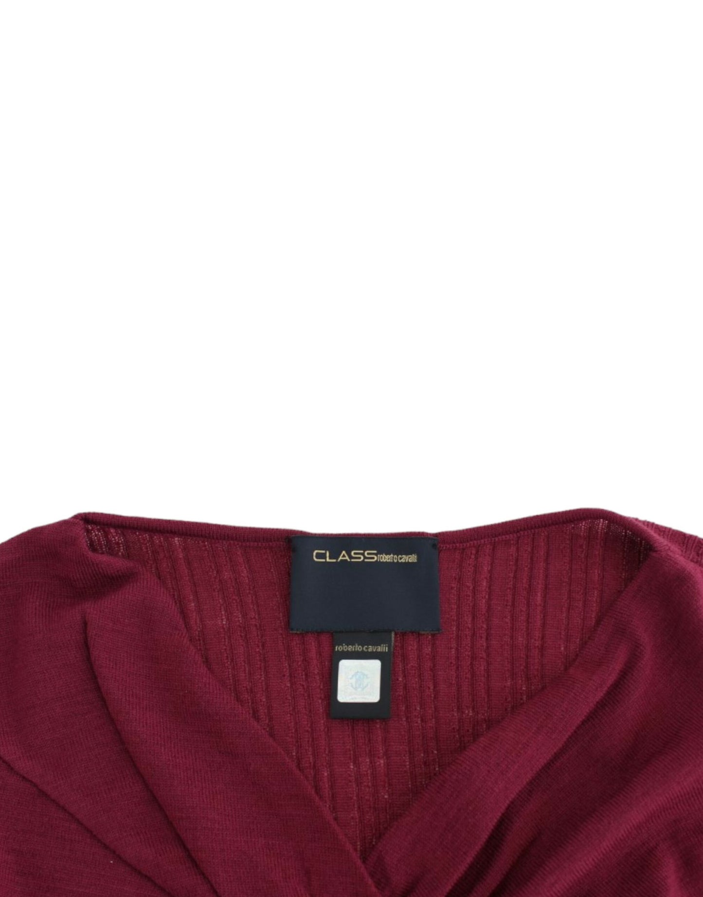 Cavalli Purple knitted wool sweater