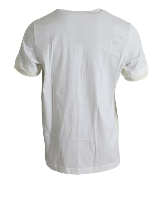 Dolce & Gabbana White Cotton Pocket Short Sleeves T-shirt