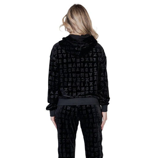 Armani Exchange Black Polyester Hoodie