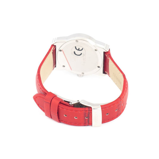 Chronotech Red Leather Dress Watch
