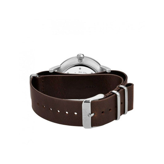 Cluse Brown Leather Dress Watch