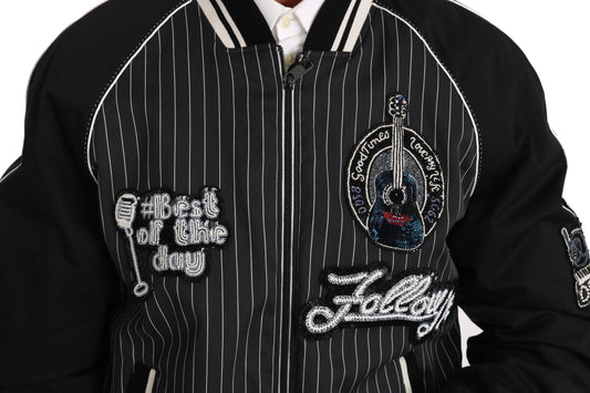 Dolce & Gabbana Black DD58 SG62 Sequined Beaded Jacket