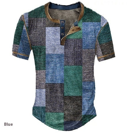 Men's Clothing Graphic Plaid Color Block