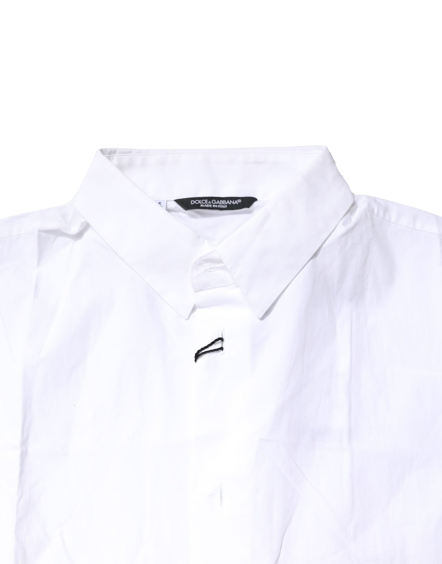Dolce & Gabbana White Cotton Button Down Casual Men Polo Shirt
