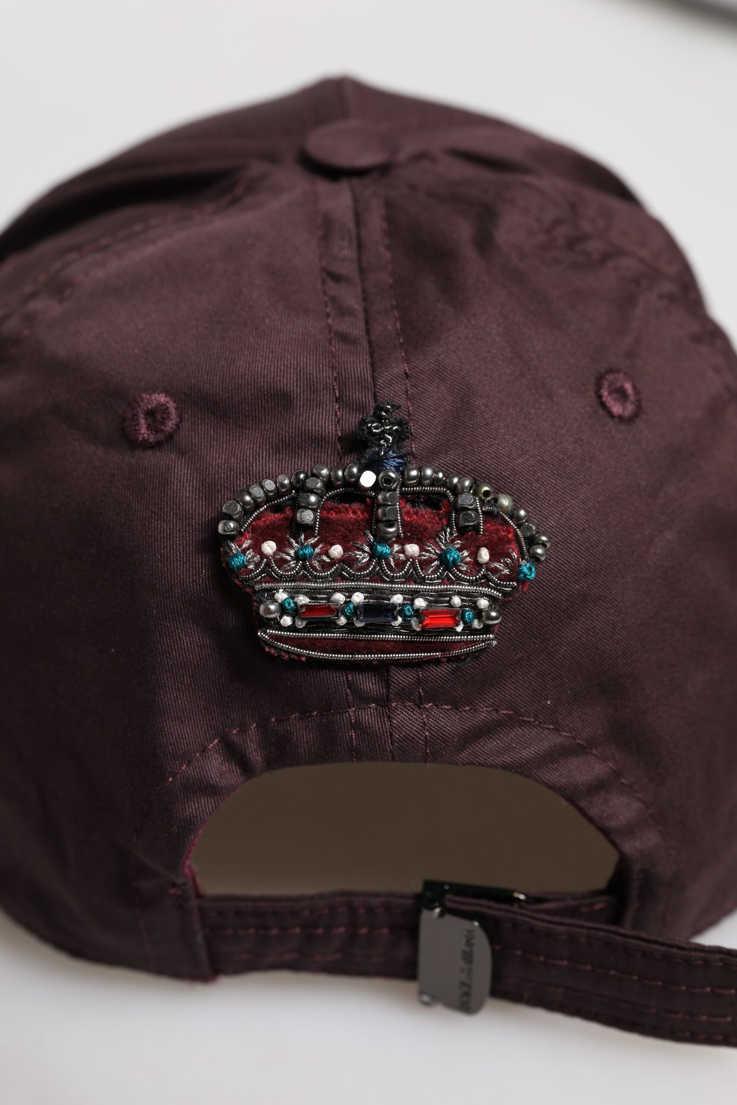 Dolce & Gabbana Brown Cotton DG Crown 6 Panels Baseball Cap