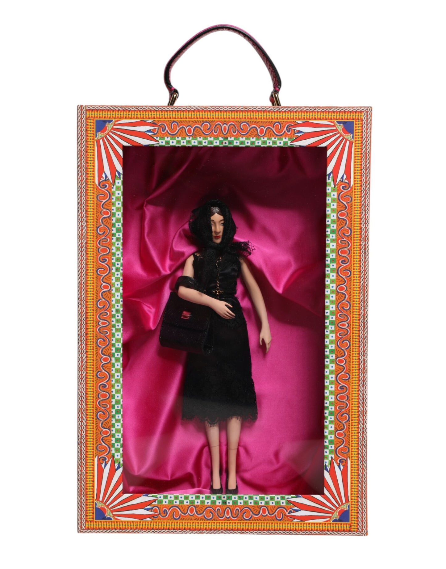 Dolce & Gabbana Black Dress Ceramic Porcelain Fashion Leather Sicily Dolls