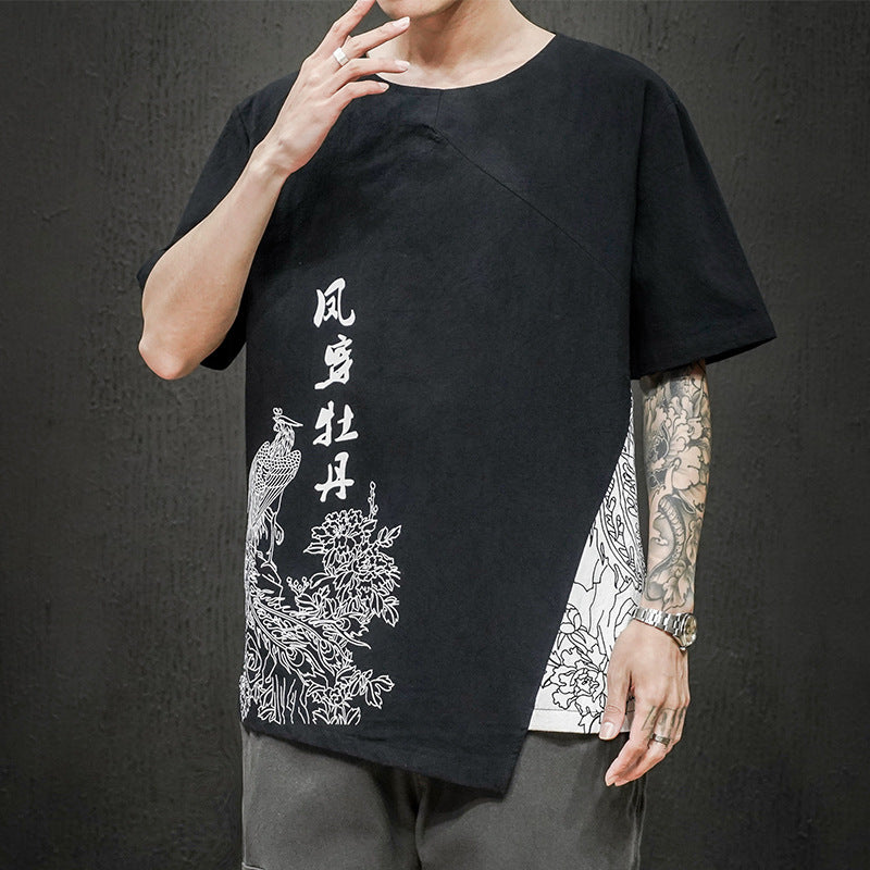 Men's Casual Fashion Printed Short-sleeved Top