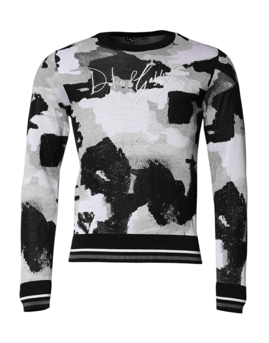 Dolce & Gabbana Multicolor Logo Crew Neck Pullover Sweater