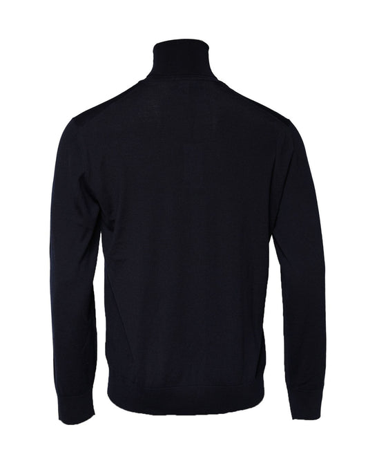 Dolce & Gabbana Blue Long Sleeve Turtleneck Pullover Sweater