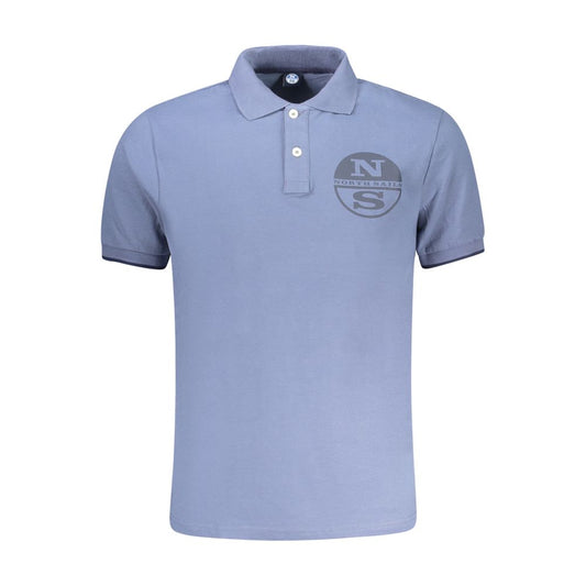North Sails Blue Cotton Men Polo Shirt
