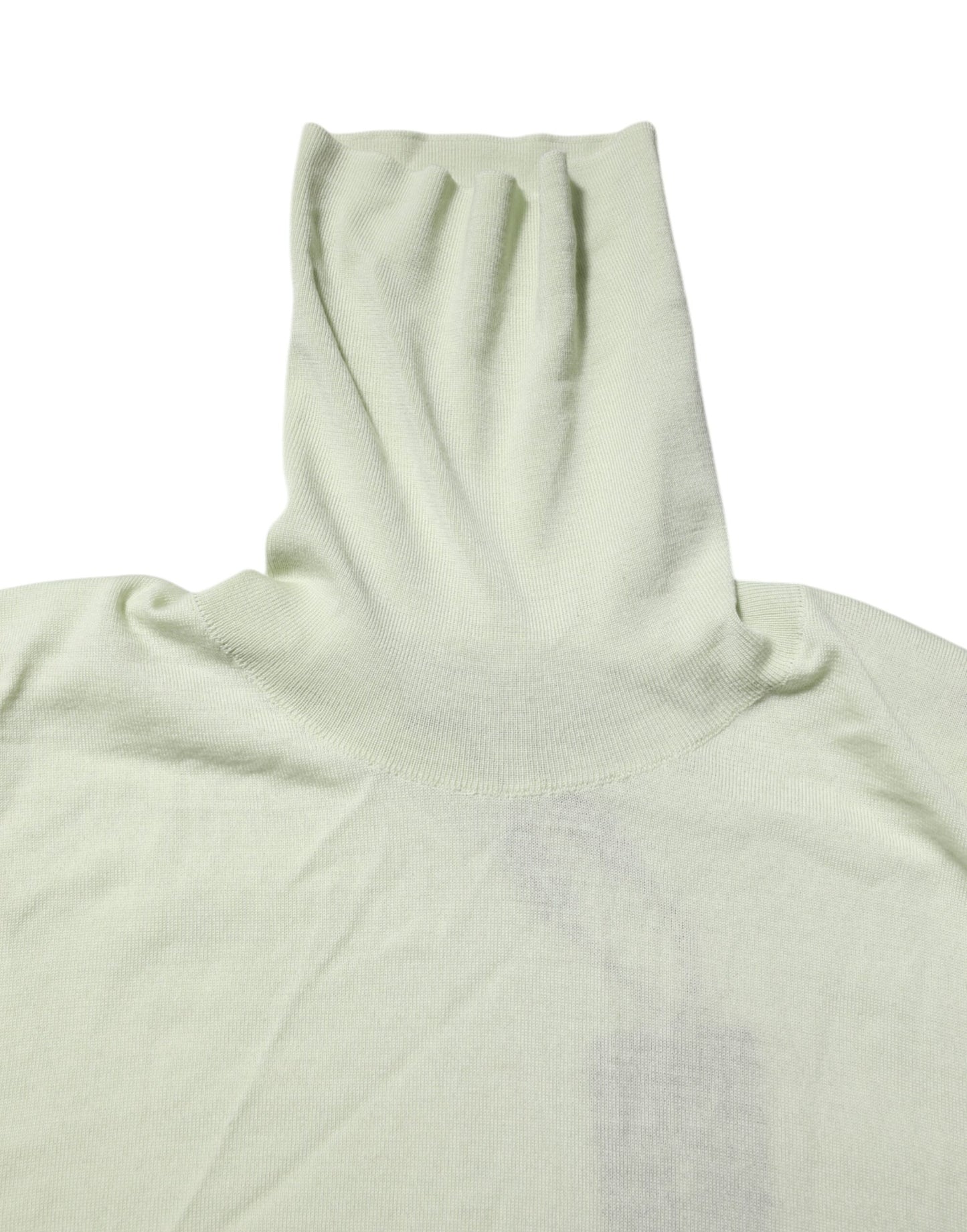 Dolce & Gabbana Mint Green Wool Turtleneck Pullover Sweater