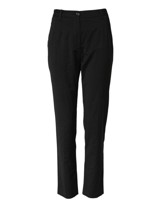 Dolce & Gabbana Black STAFF High Waist Tapered Pants