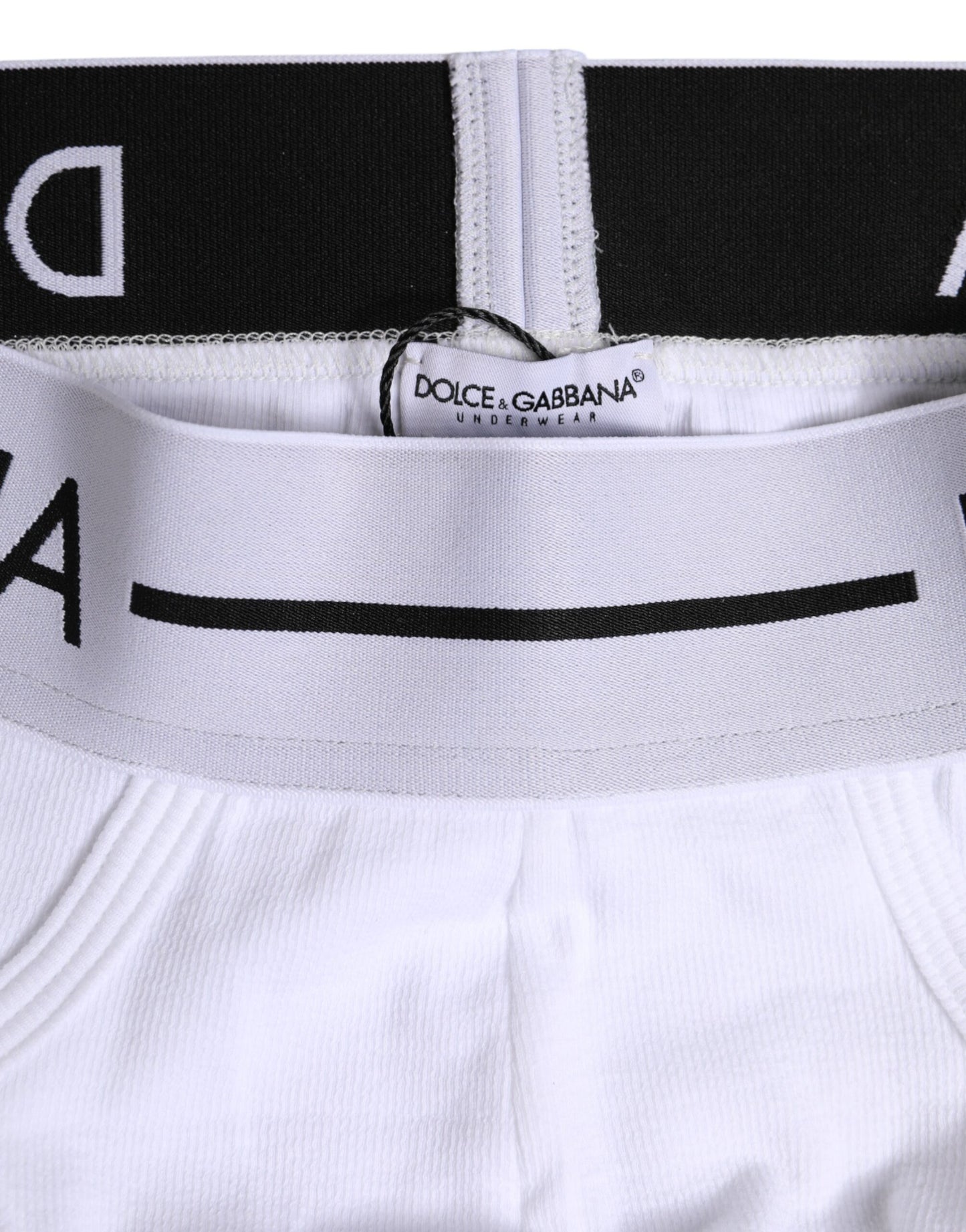 Dolce & Gabbana White Cotton Stretch Regular Brief Underwear