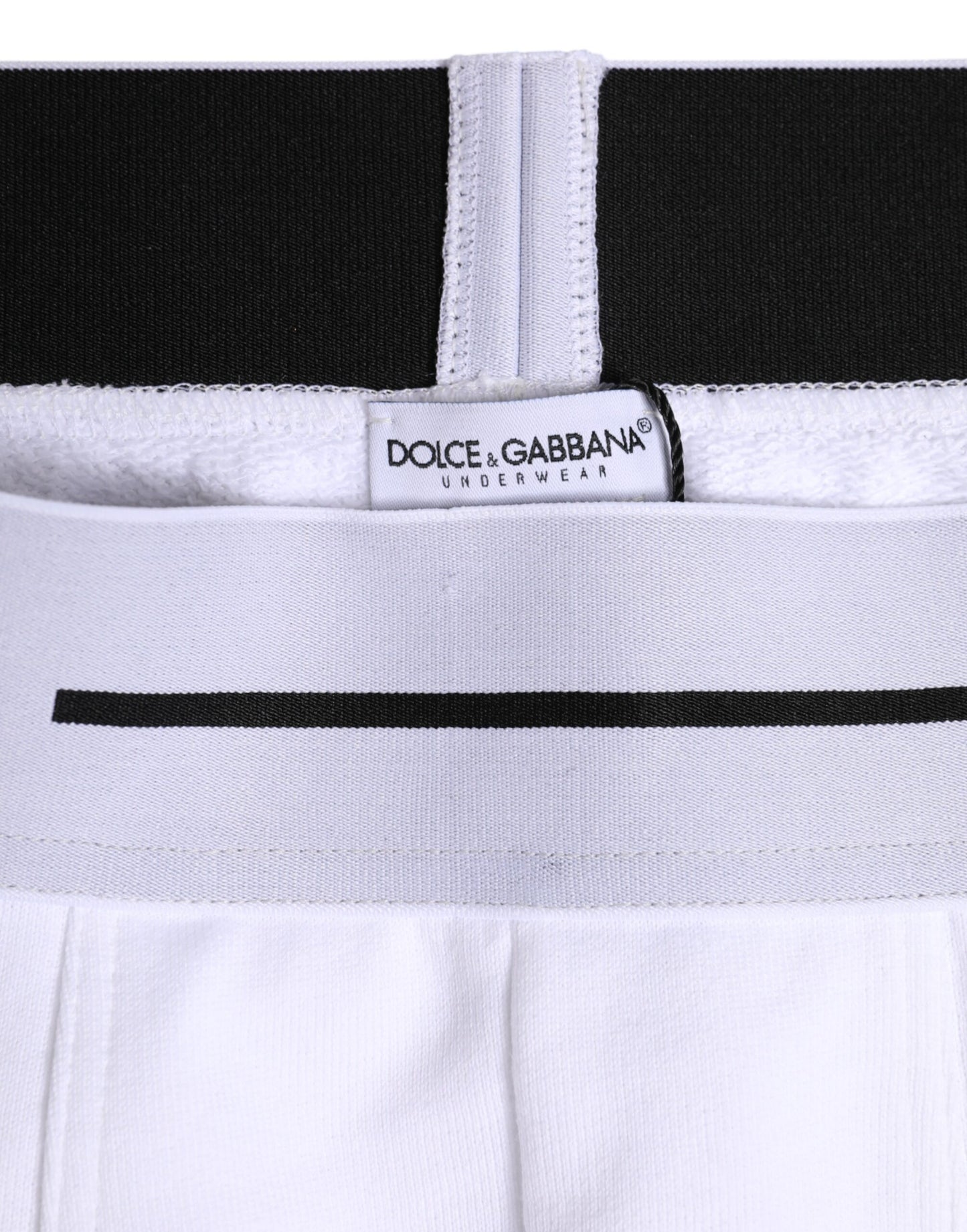 Dolce & Gabbana White Cotton Stretch Regular Boxer Underwear