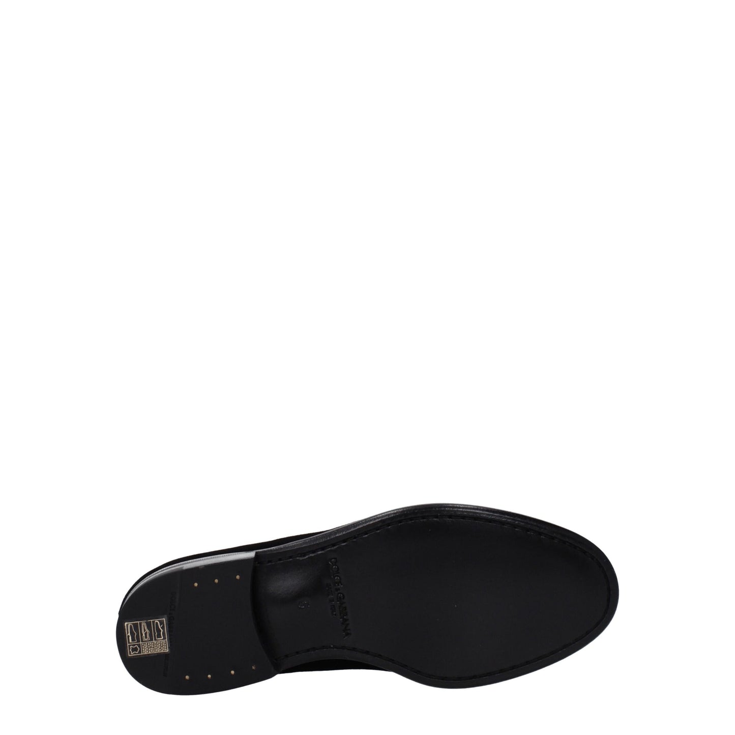 Dolce & Gabbana Black Velvet Slip-On Loafers