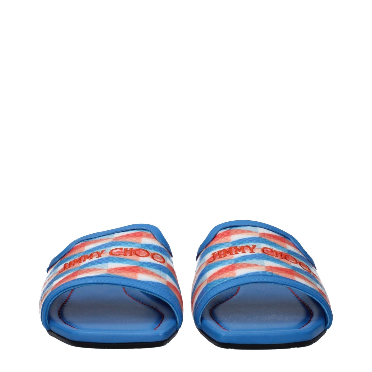 Jimmy Choo Light Blue Fabric Slippers