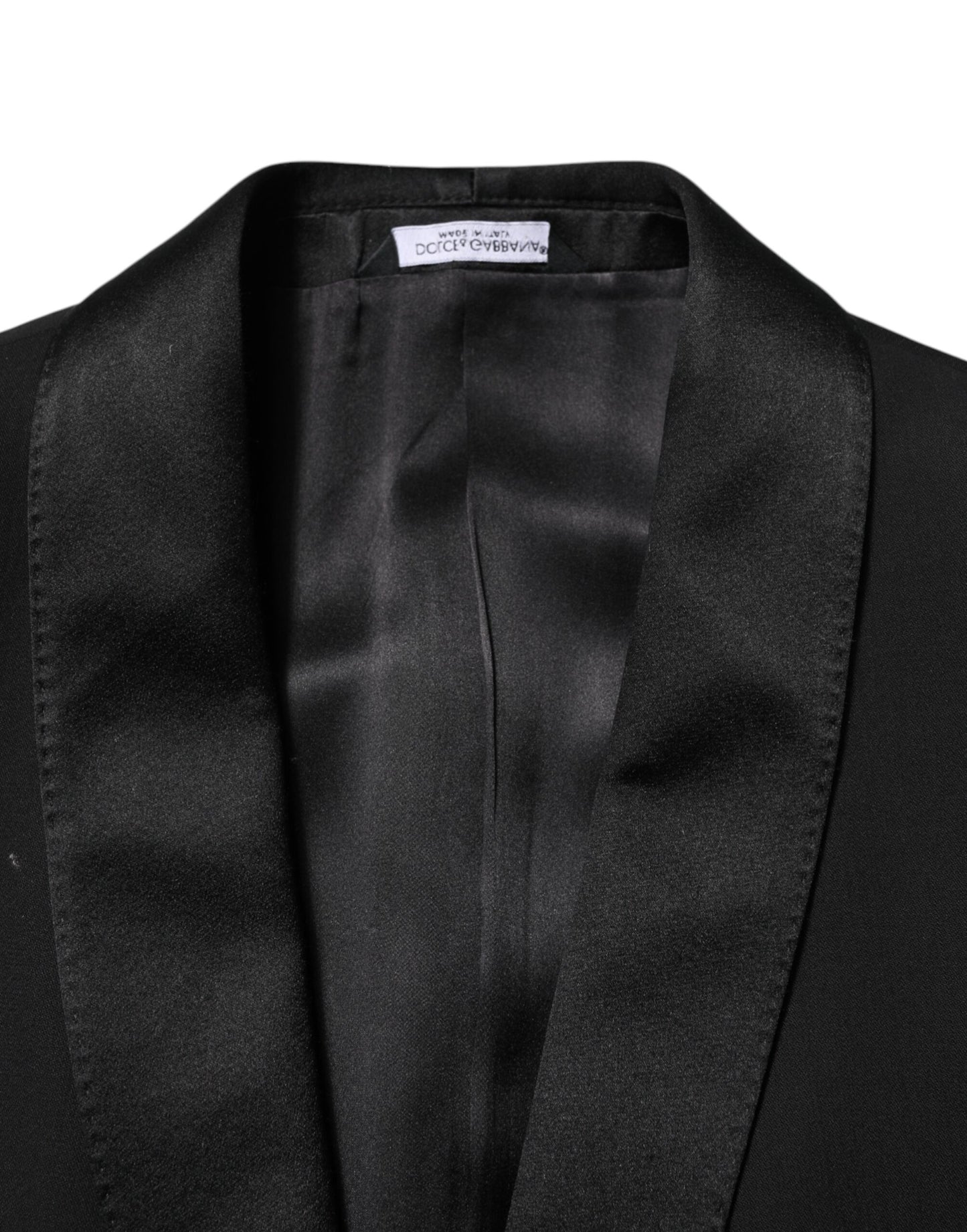 Dolce & Gabbana Black Wool 3 Piece Single Breasted Suit