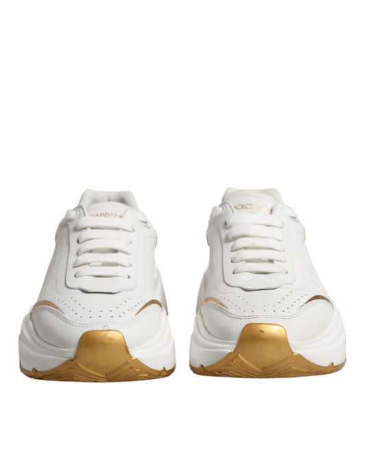 Dolce & Gabbana White Gold Daymaster Low Top Sneakers Shoes