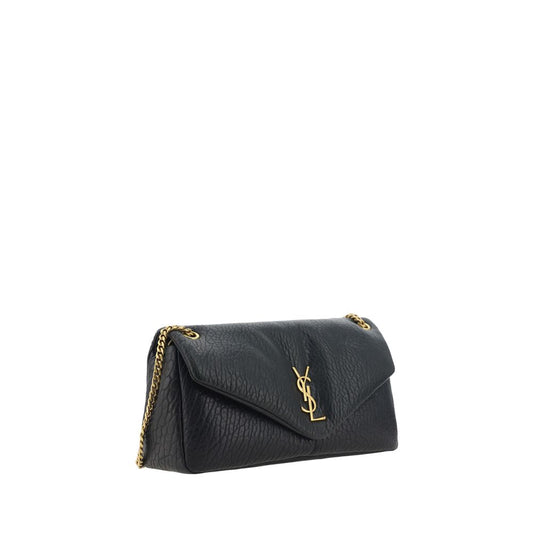 Saint Laurent Black Lamb Ovis Aries Aries Shoulder Bag
