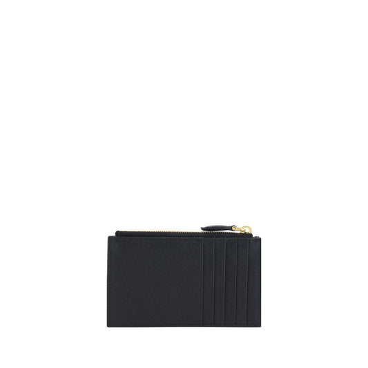Prada Black Calf Leather Bos Taurus Wallet