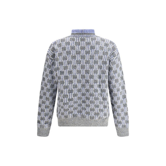 Giorgio Armani Light Blue Cotton Turtleneck
