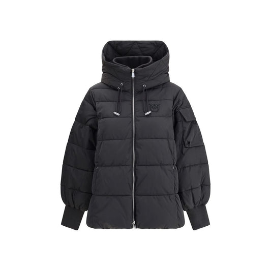 PINKO Black Polyester Full-Length Jacket