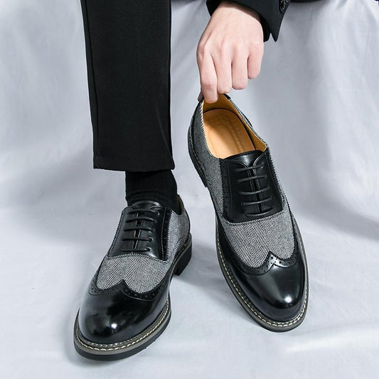 Brogue Men’s Korean-Style Casual Formal Leather Shoes