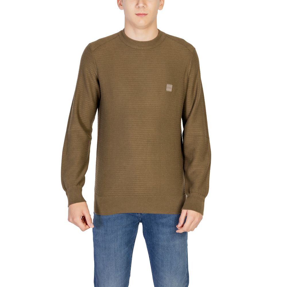 Hugo Boss Green Cotton Sweatshirt