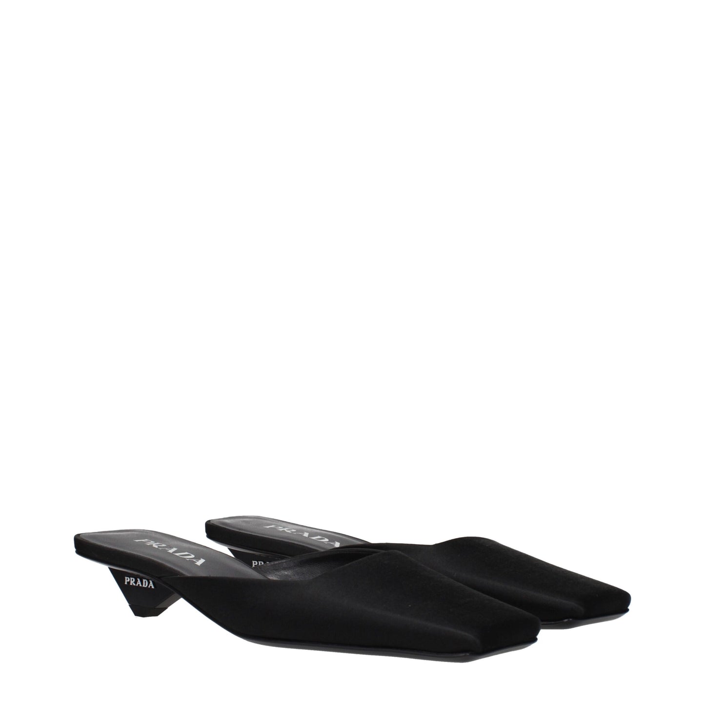 Prada Black Satin Sandals