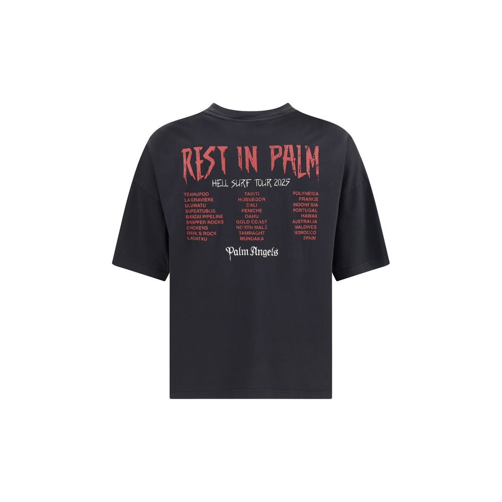 Palm Angels Black Cotton T-Shirt