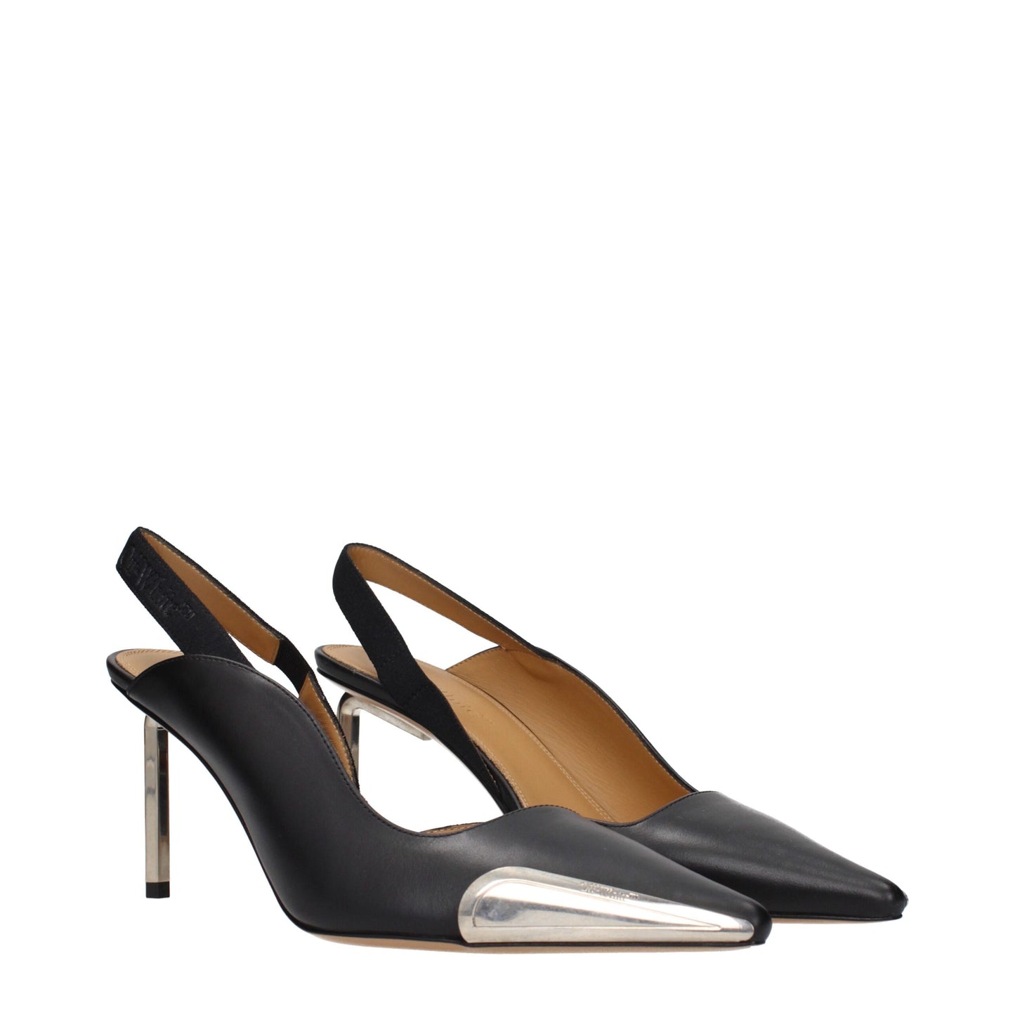 Off-White Black Leather Pumps