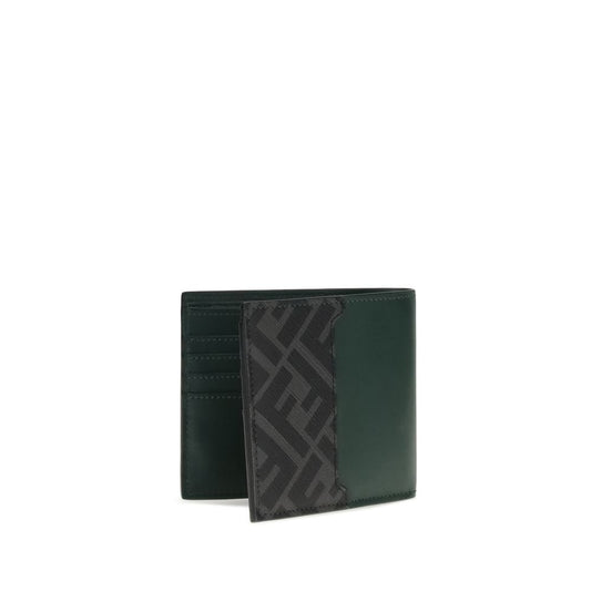 Fendi Black Calf Leather Bos Taurus Wallet