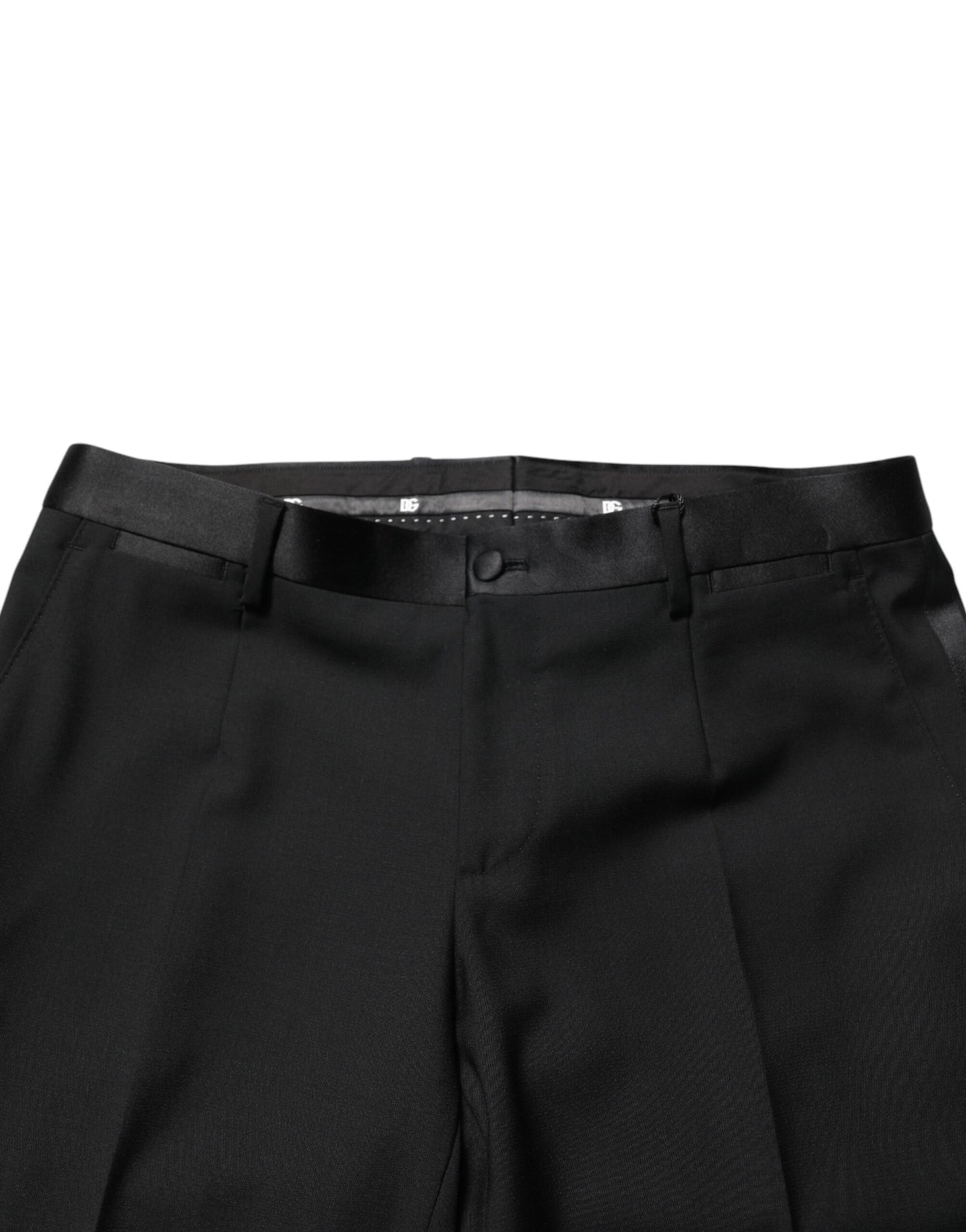 Dolce & Gabbana Black Wool Formal Dress Men Trouser Pants