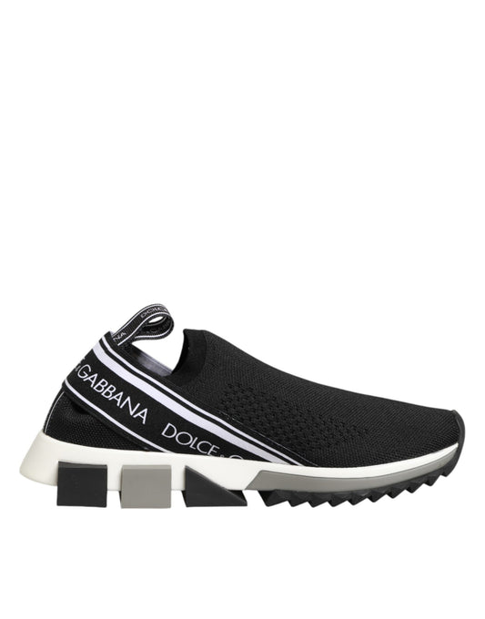 Dolce & Gabbana Black Slip On Sorrento Low Top Sneakers Shoes