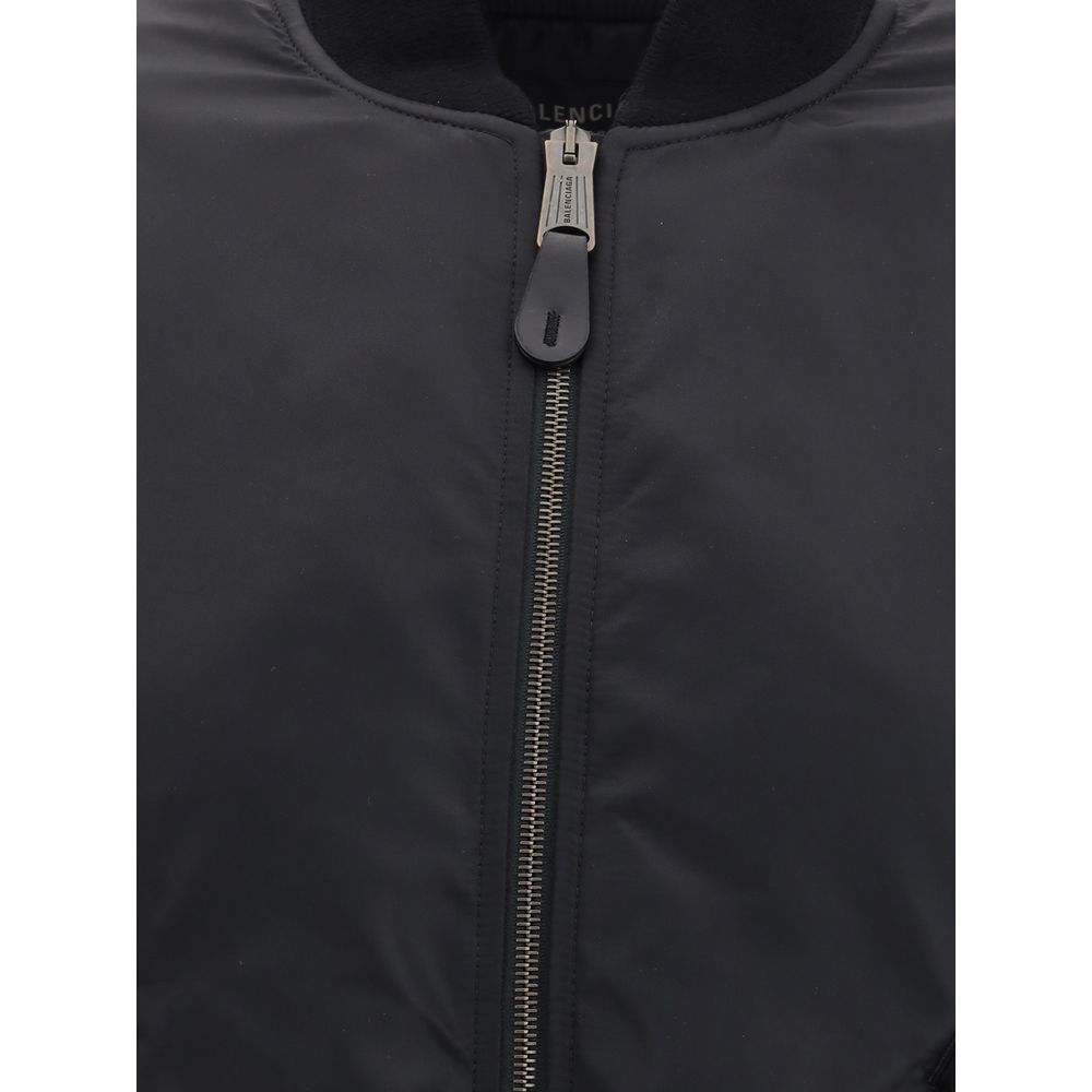 Balenciaga Black Polyamide Bomber