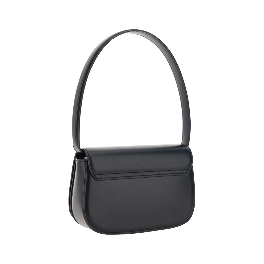 Diesel Black Calf Leather Bos Taurus Shoulder Bag