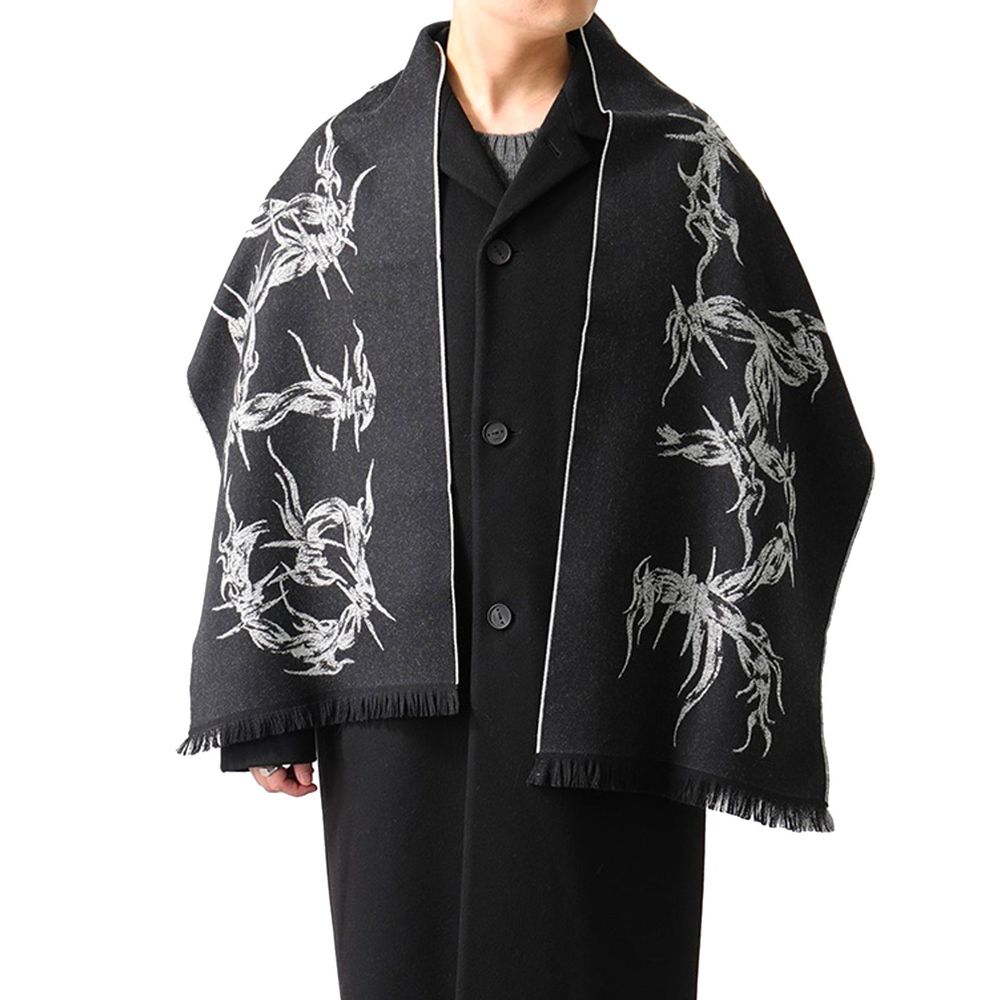 Givenchy Black Virgin Wool Scarf