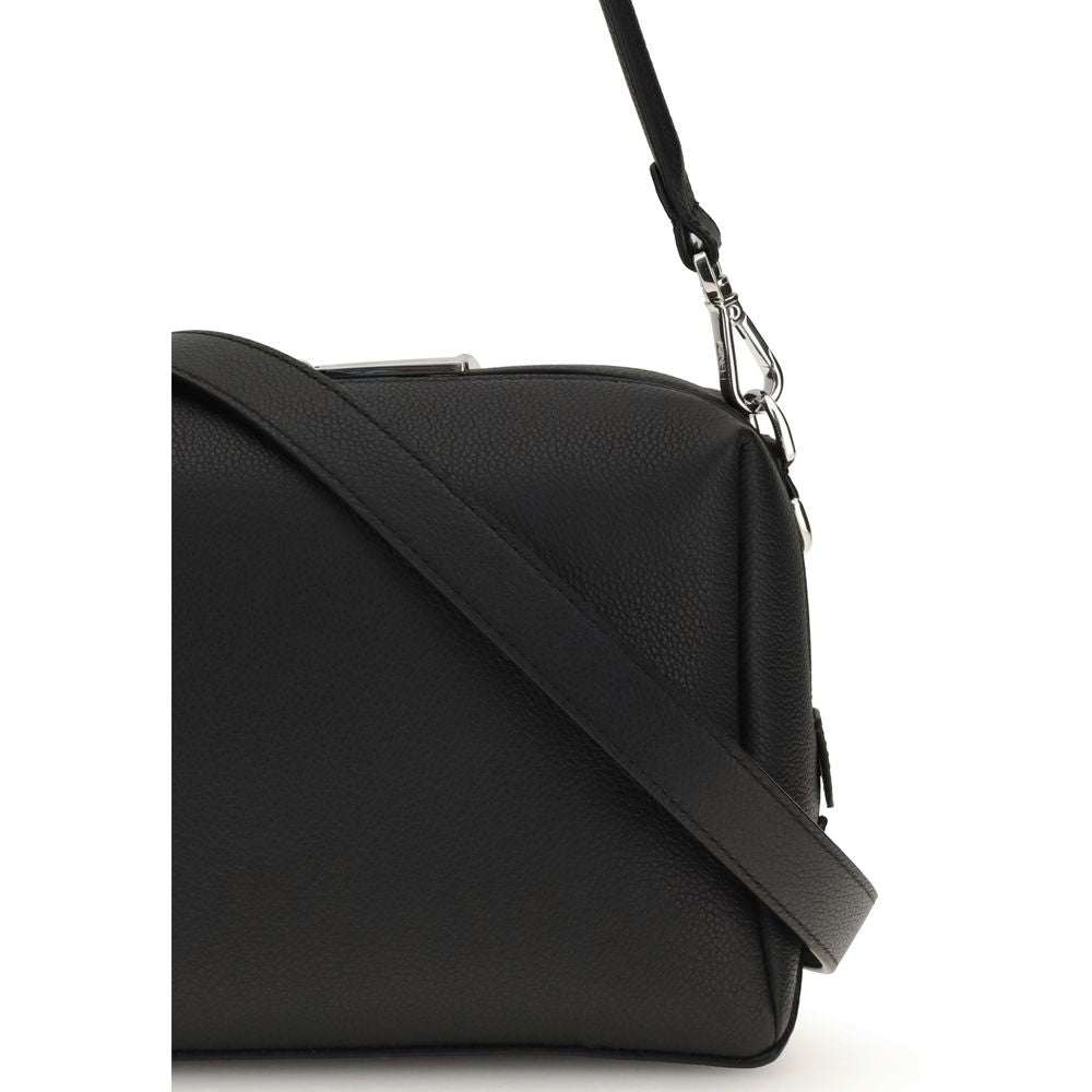Fendi Black Calf Leather Bos Taurus Shoulder Bag