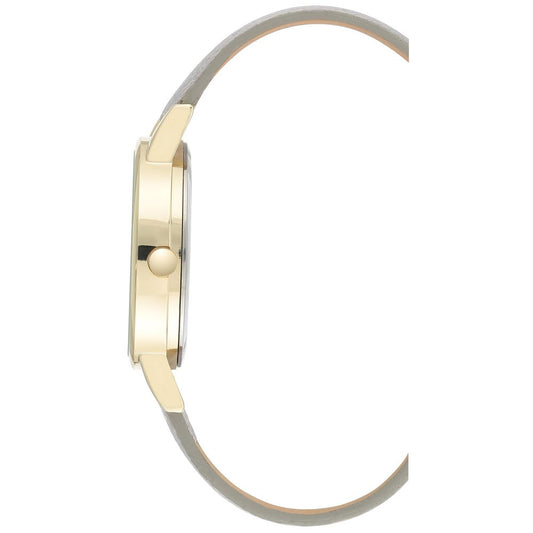 Nine West Gray Leather Dress Watch