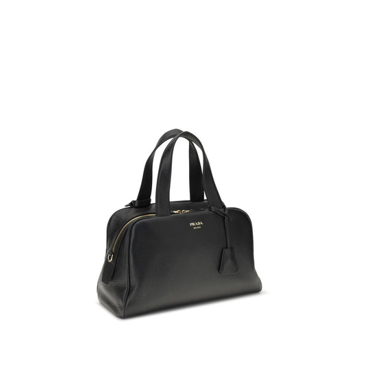 Prada Black Calf Leather Bos Taurus Handbag