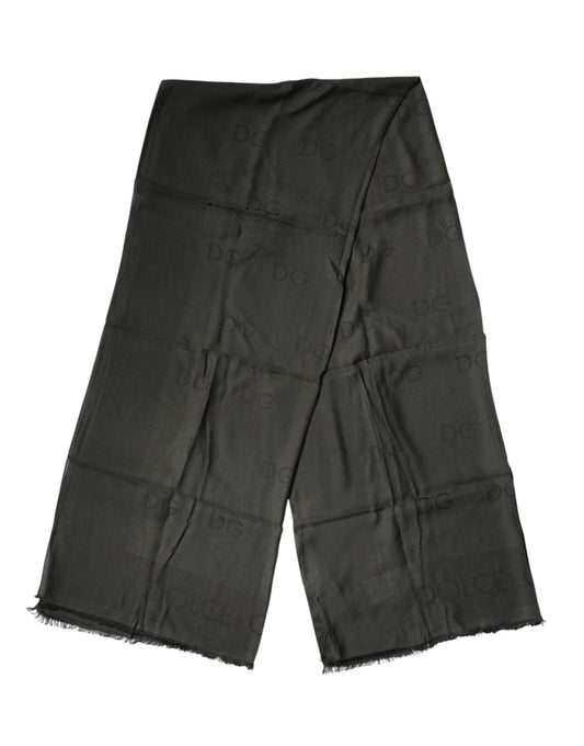 Dolce & Gabbana Black Modal Neck Wrap Men Shawl Men Scarf