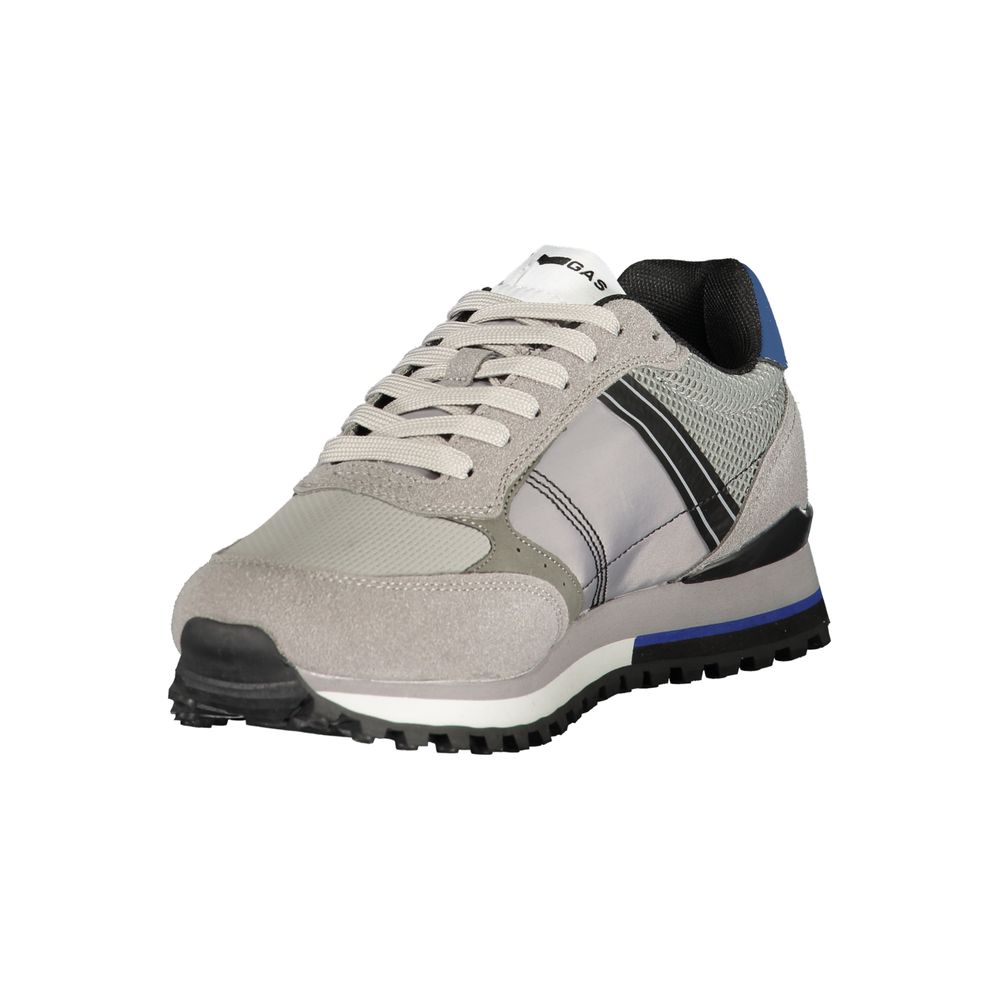 Gas Gray Polyester Athletic Sneakers