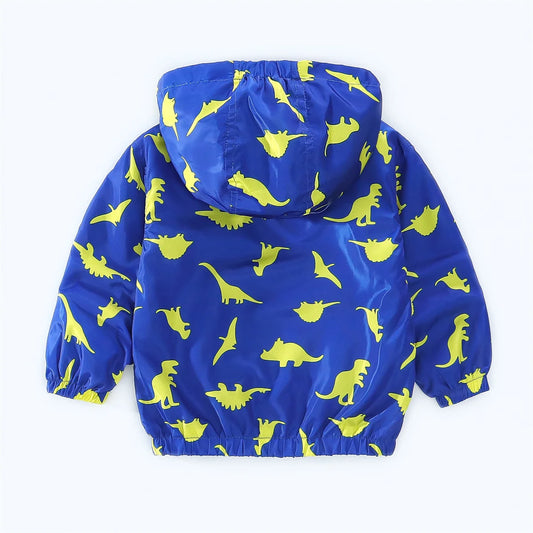 Toddler Dinosaur Print Hooded Jacket